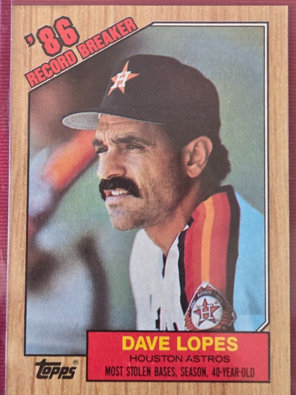 VINTAGE, 1987 TOPPS, DAVE LOPES, '86 RECORD BREAKER BASEBALL CARD!!!